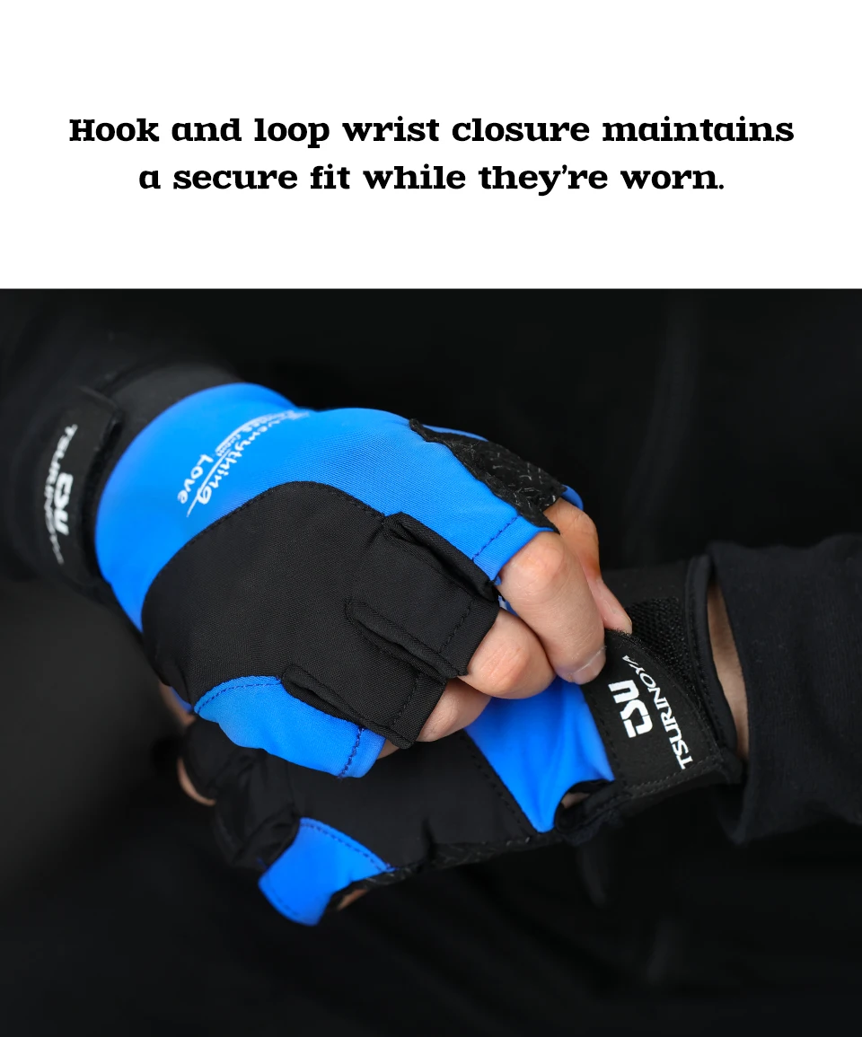 TSURINOYA Summer Half Finger Gloves Outdoor Sport Fishing Gloves Quick Dry Breathable Sun Protection Anti-slip Thin Gloves