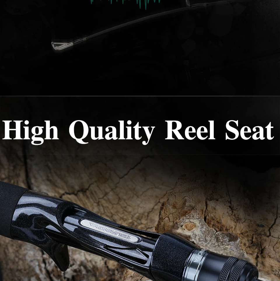 TSURINOYA BaitCasting Spinning Fishing Rod WOLF 1.98m 2.09m 2.2m 2.28m Medium Light FUJI Guide Long Casting Bass Carbon Lure Rod