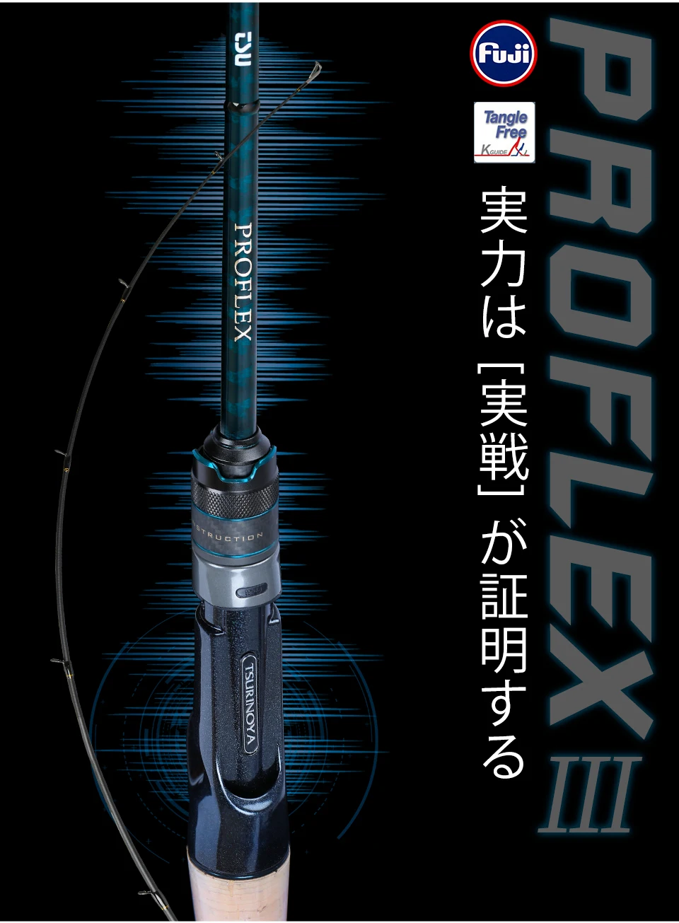 TSURINOYA Bass Fishing Rod PROFLEX Ⅲ 1.95m 2.01m 2.10m 2.21m ML M L FUJI Guide Ultralight High Sensitivity Spinning Casting Rod