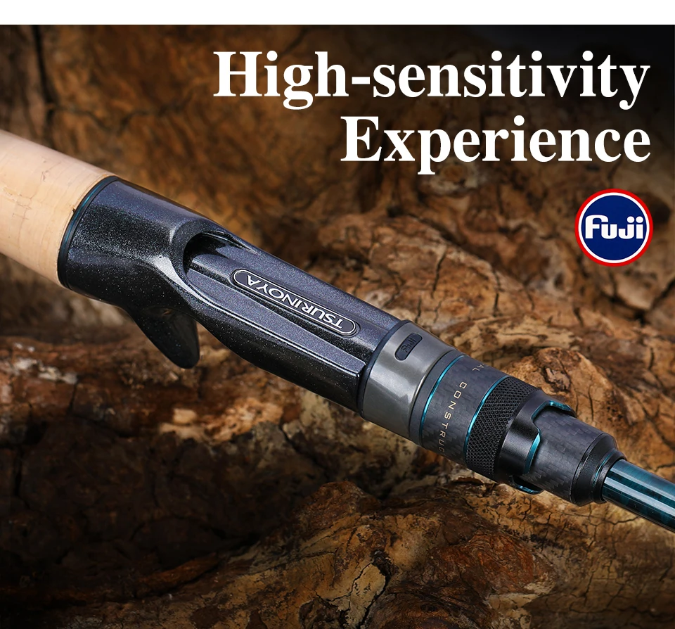 TSURINOYA Bass Fishing Rod PROFLEX Ⅲ 1.95m 2.01m 2.10m 2.21m ML M L FUJI Guide Ultralight High Sensitivity Spinning Casting Rod