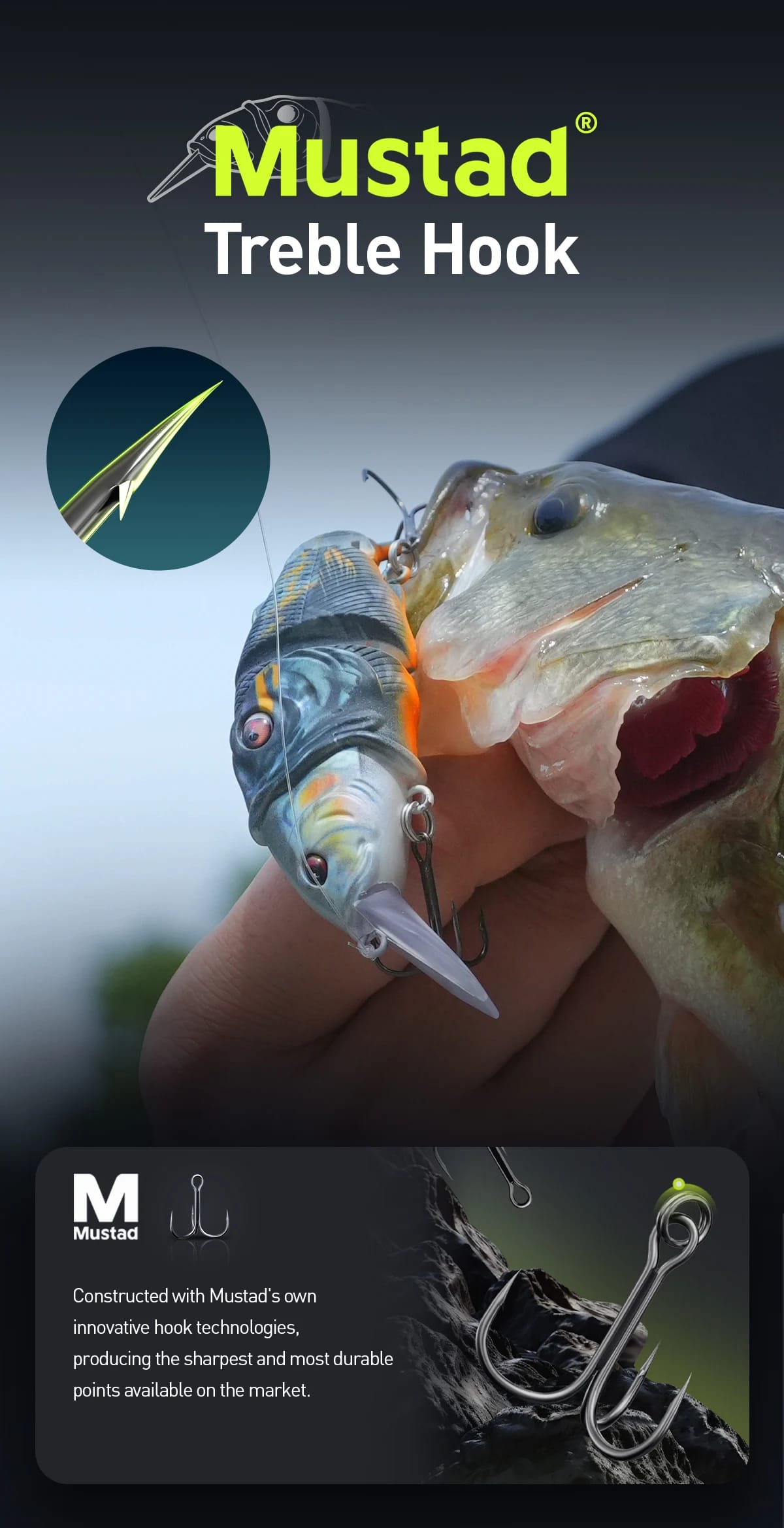 HANDING 3pcs/pack 15g/24g/37g M1 Lip Jointed Swimbait Lure Fishing Lure Tackle for Bass and Pike Wide Lip Fishing Lures Bait Kit