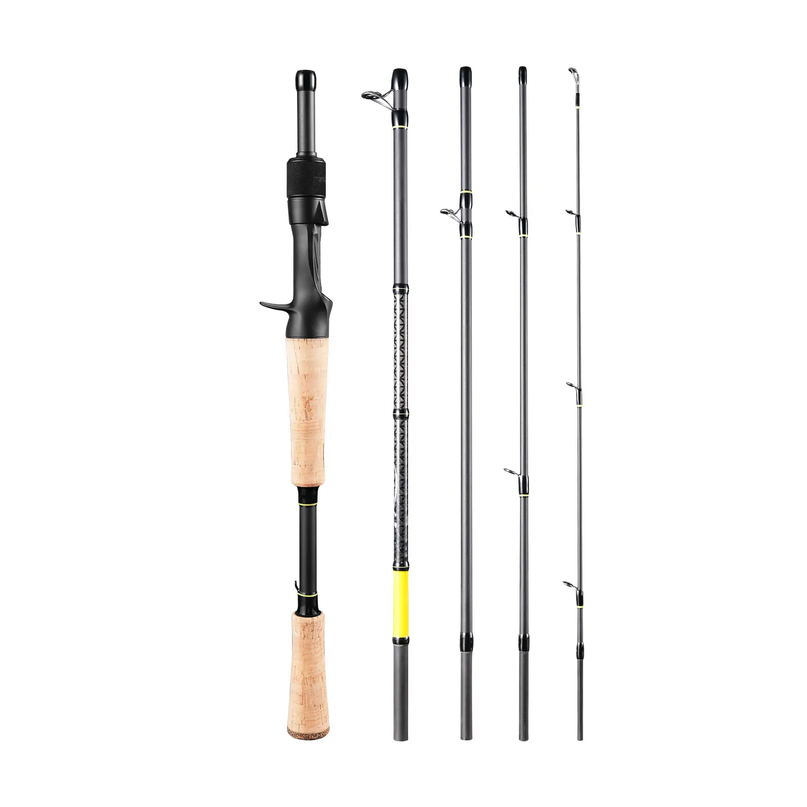 HANDING 30+24T Fishing Rod 40-43cm Travel Fishing Rod 5-6 Sections Seaguide Guide Ring Portable and Protective Rod for Trip HANDING 30+24T Fishing Rod 40-43cm Travel Fishing Rod 5-6 Sections Seaguide Guide Ring Portable and Protective Rod for Trip