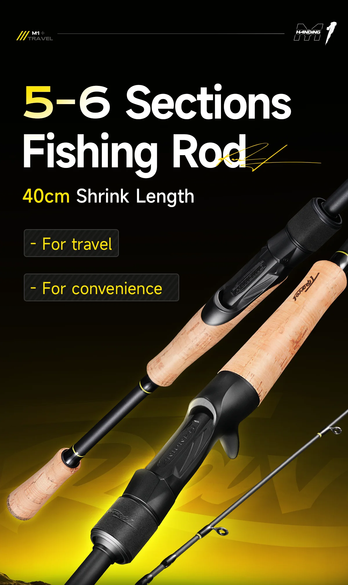HANDING 30+24T Fishing Rod 40-43cm Travel Fishing Rod 5-6 Sections Seaguide Guide Ring Portable and Protective Rod for Trip HANDING 30+24T Fishing Rod 40-43cm Travel Fishing Rod 5-6 Sections Seaguide Guide Ring Portable and Protective Rod for Trip