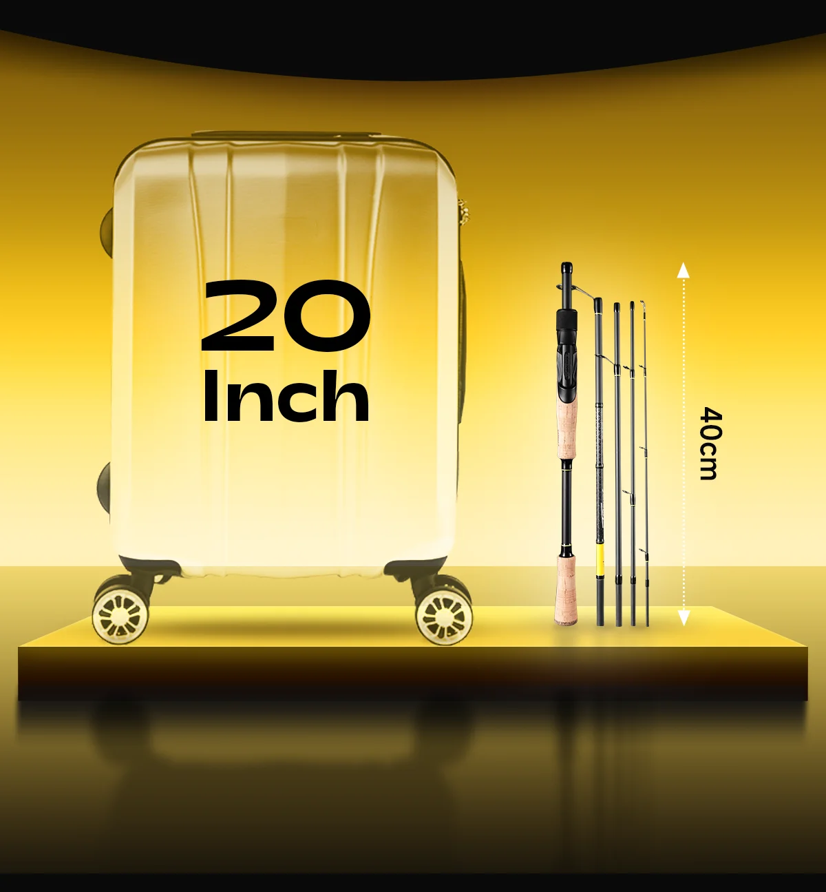 HANDING 30+24T Fishing Rod 40-43cm Travel Fishing Rod 5-6 Sections Seaguide Guide Ring Portable and Protective Rod for Trip HANDING 30+24T Fishing Rod 40-43cm Travel Fishing Rod 5-6 Sections Seaguide Guide Ring Portable and Protective Rod for Trip