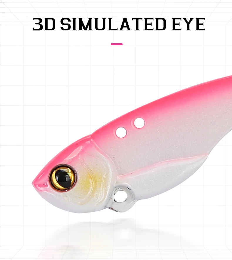 TSURINOYA Fishing Hard Lure Metal VIB ARES-A 5g 7g 10g 15g Treble Hook Double Hole Low Center Of Gravity Artificial Bait TSURINOYA Fishing Hard Lure Metal VIB ARES-A 5g 7g 10g 15g Treble Hook Double Hole Low Center Of Gravity Artificial Bait
