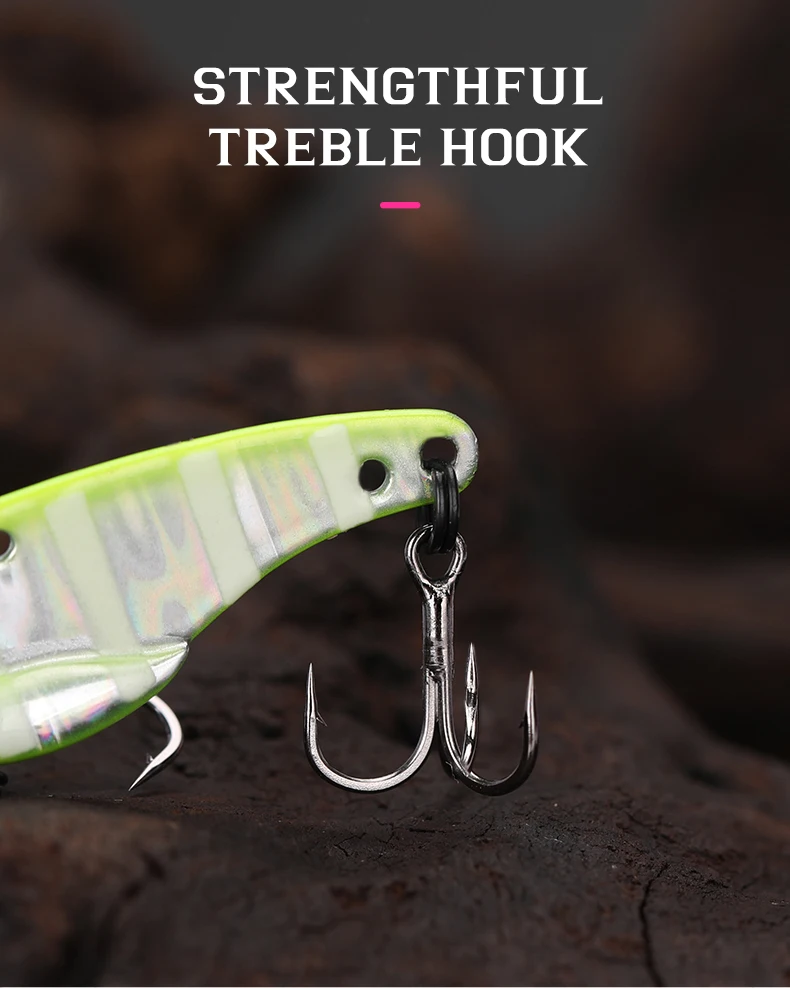 TSURINOYA Fishing Hard Lure Metal VIB ARES-A 5g 7g 10g 15g Treble Hook Double Hole Low Center Of Gravity Artificial Bait TSURINOYA Fishing Hard Lure Metal VIB ARES-A 5g 7g 10g 15g Treble Hook Double Hole Low Center Of Gravity Artificial Bait