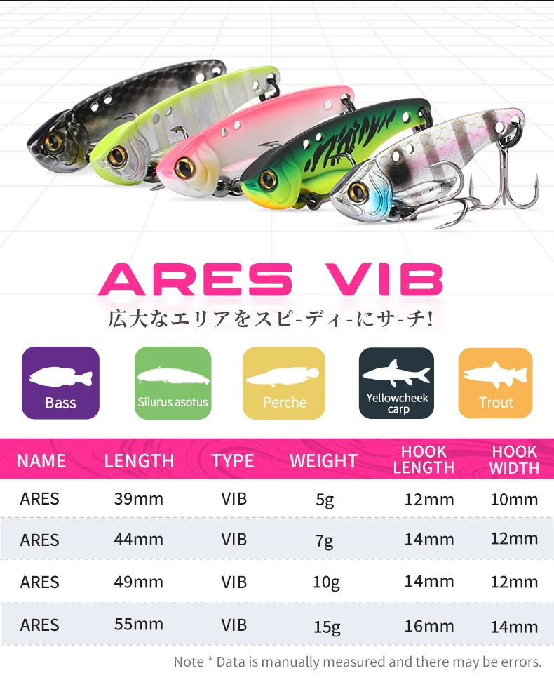 TSURINOYA Fishing Hard Lure Metal VIB ARES-A 5g 7g 10g 15g Treble Hook Double Hole Low Center Of Gravity Artificial Bait TSURINOYA Fishing Hard Lure Metal VIB ARES-A 5g 7g 10g 15g Treble Hook Double Hole Low Center Of Gravity Artificial Bait