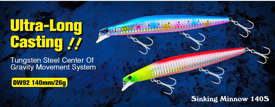 TSURINOYA Fishing Hard Lure Metal VIB ARES-A 5g 7g 10g 15g Treble Hook Double Hole Low Center Of Gravity Artificial Bait