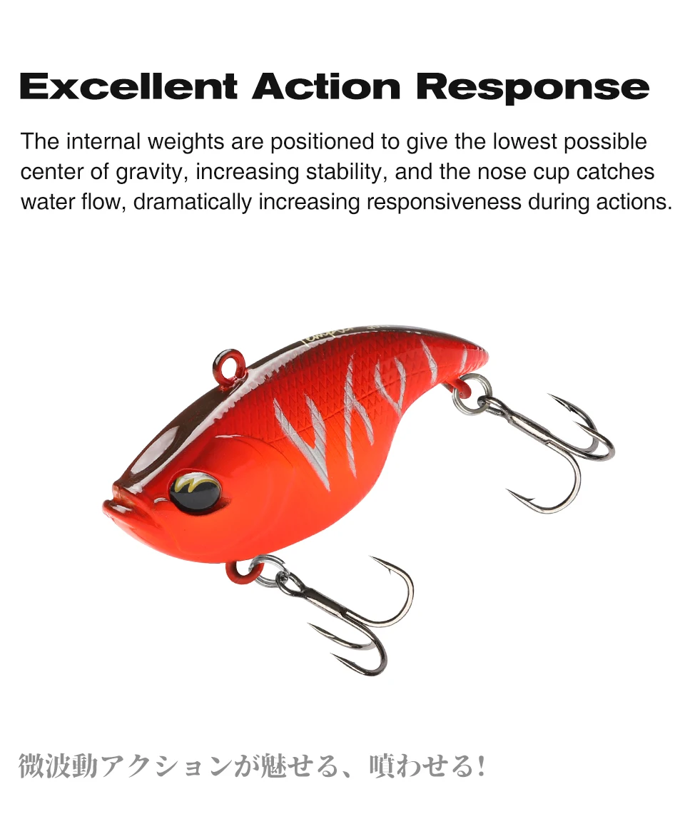 TSURINOYA 50S Vibration Fishing Lure Suit 5pcs 50mm 12.5g TEMPTER Winter Fishing VIB Hard Bait With Lure Box Lipless Tackle Kit