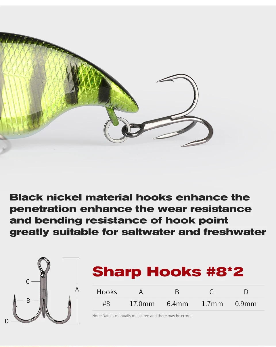 TSURINOYA 50S Vibration Fishing Lure Suit 5pcs 50mm 12.5g TEMPTER Winter Fishing VIB Hard Bait With Lure Box Lipless Tackle Kit
