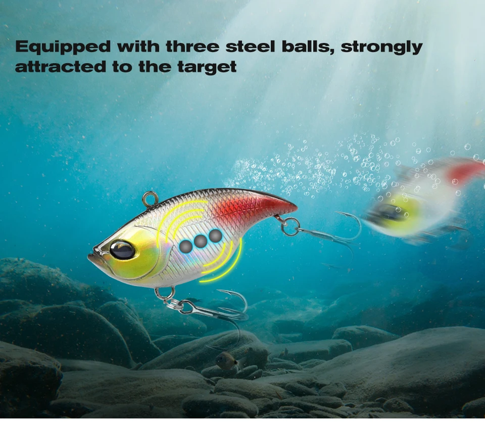 TSURINOYA 50S Vibration Fishing Lure Suit 5pcs 50mm 12.5g TEMPTER Winter Fishing VIB Hard Bait With Lure Box Lipless Tackle Kit