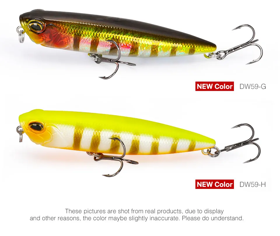 TSURINOYA 3pcs Floating Pencil Lure Set DW59 85mm 10.5g Topwater MInnow Crank Hard Bait Bass Snakehead Articial Wobblers Peche