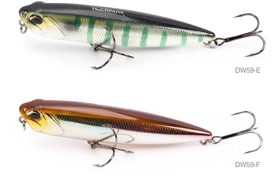 TSURINOYA 3pcs Floating Pencil Lure Set DW59 85mm 10.5g Topwater MInnow Crank Hard Bait Bass Snakehead Articial Wobblers Peche