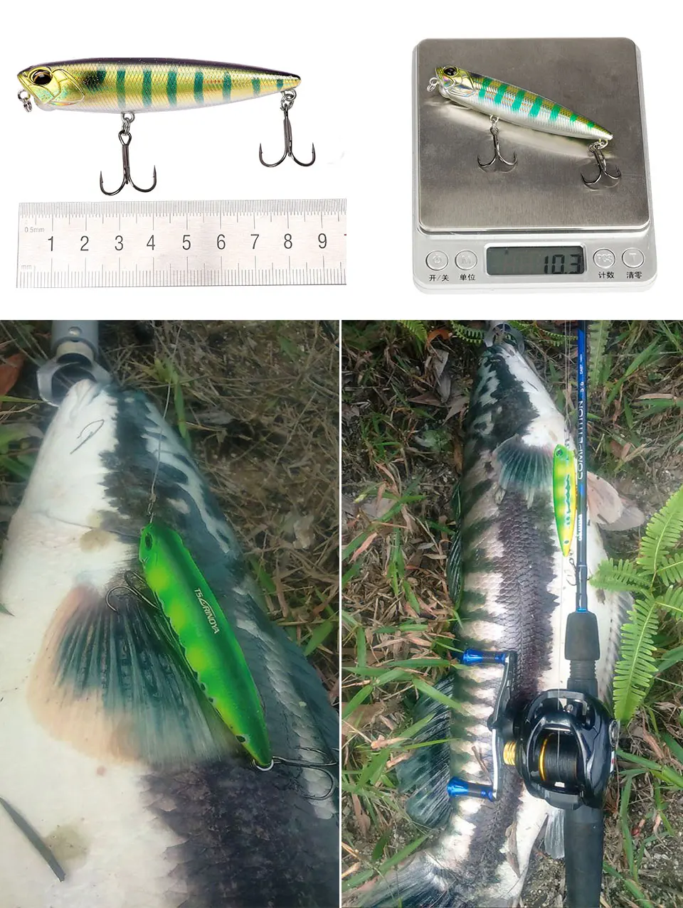 TSURINOYA 3pcs Floating Pencil Lure Set DW59 85mm 10.5g Topwater MInnow Crank Hard Bait Bass Snakehead Articial Wobblers Peche