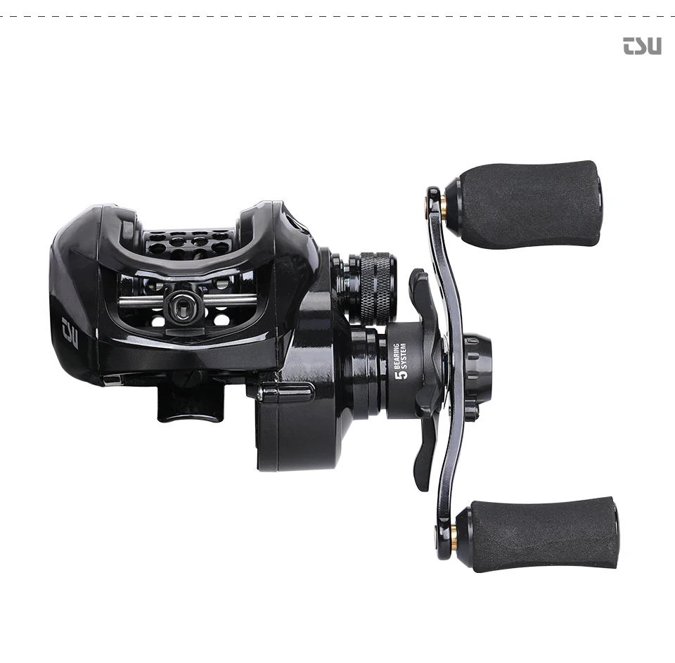TSURINOYA Ultra-light Baitcasting Fishing Reel Hurricane 50/150 Brass Gear Versatile 6.6:1 Ultra-smooth High Strength Reel