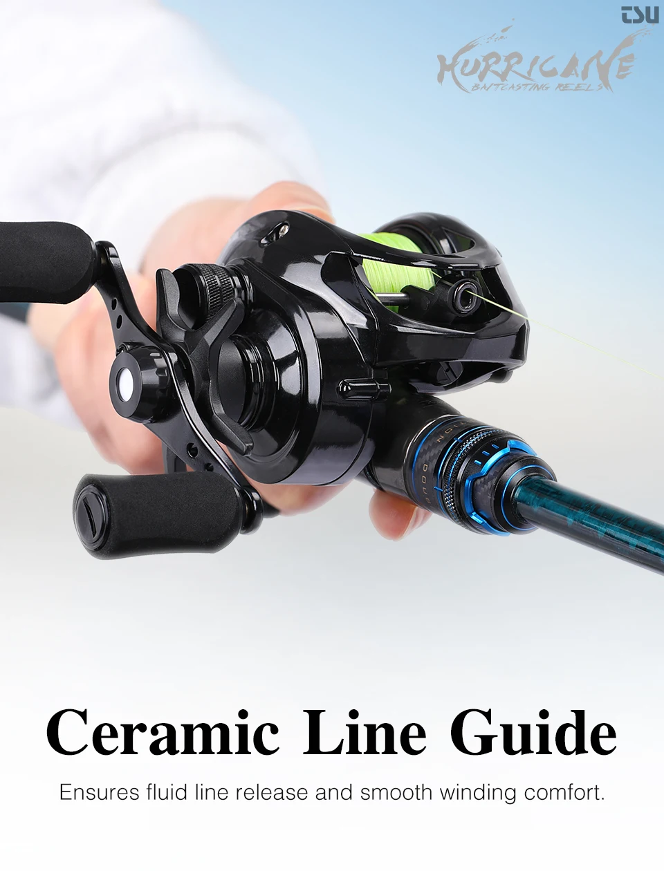 TSURINOYA Ultra-light Baitcasting Fishing Reel Hurricane 50/150 Brass Gear Versatile 6.6:1 Ultra-smooth High Strength Reel