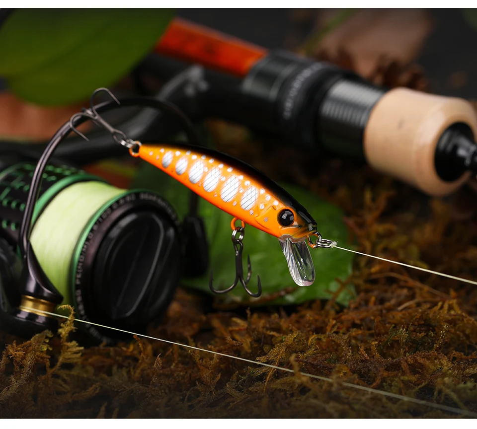 TSURINOYA Intruder 51S Set Sinking Minnow 5pcs With Lure Box 46mm 5g Stream Lake Hard Bait For Trout Ajing Bass Pike Fishing Kit