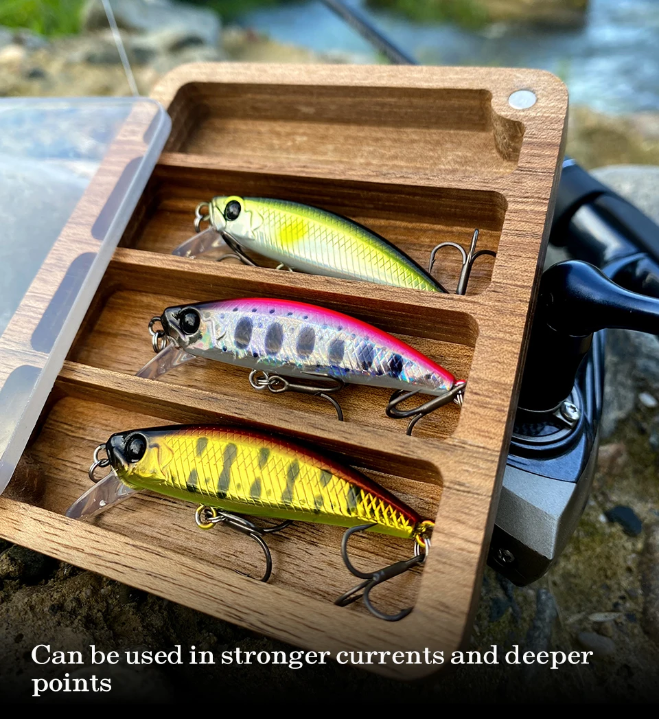 TSURINOYA Intruder 51S Set Sinking Minnow 5pcs With Lure Box 46mm 5g Stream Lake Hard Bait For Trout Ajing Bass Pike Fishing Kit
