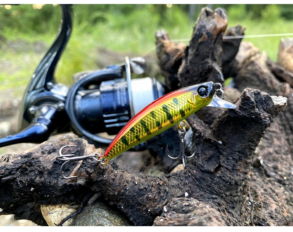 TSURINOYA Intruder 51S Set Sinking Minnow 5pcs With Lure Box 46mm 5g Stream Lake Hard Bait For Trout Ajing Bass Pike Fishing Kit