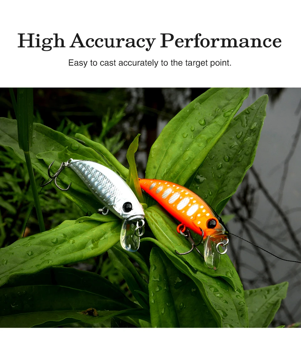 TSURINOYA Intruder 51S Set Sinking Minnow 5pcs With Lure Box 46mm 5g Stream Lake Hard Bait For Trout Ajing Bass Pike Fishing Kit