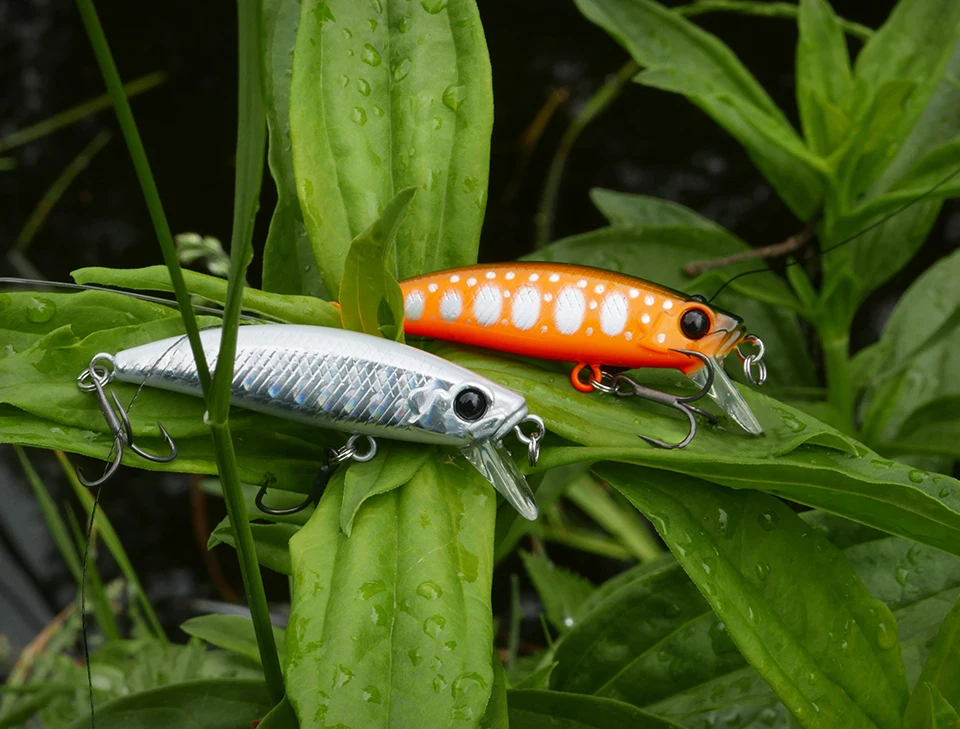TSURINOYA Intruder 51S Set Sinking Minnow 5pcs With Lure Box 46mm 5g Stream Lake Hard Bait For Trout Ajing Bass Pike Fishing Kit