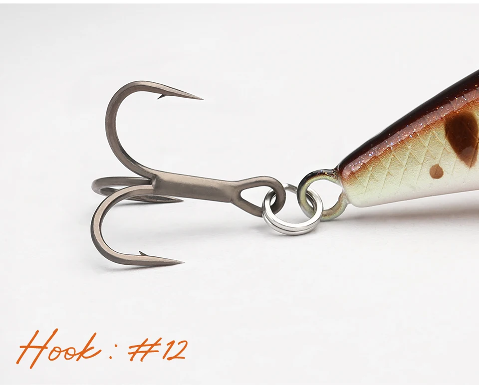 TSURINOYA Intruder 51S Set Sinking Minnow 5pcs With Lure Box 46mm 5g Stream Lake Hard Bait For Trout Ajing Bass Pike Fishing Kit