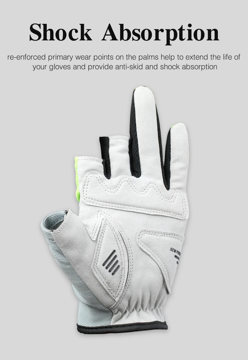 TSURINOYA Fishing Gloves Full Finger 3 Cut Finger Outdoor Hiking Paddling Driving Canoeing Rowing Non-slip Sport Lure Gloves