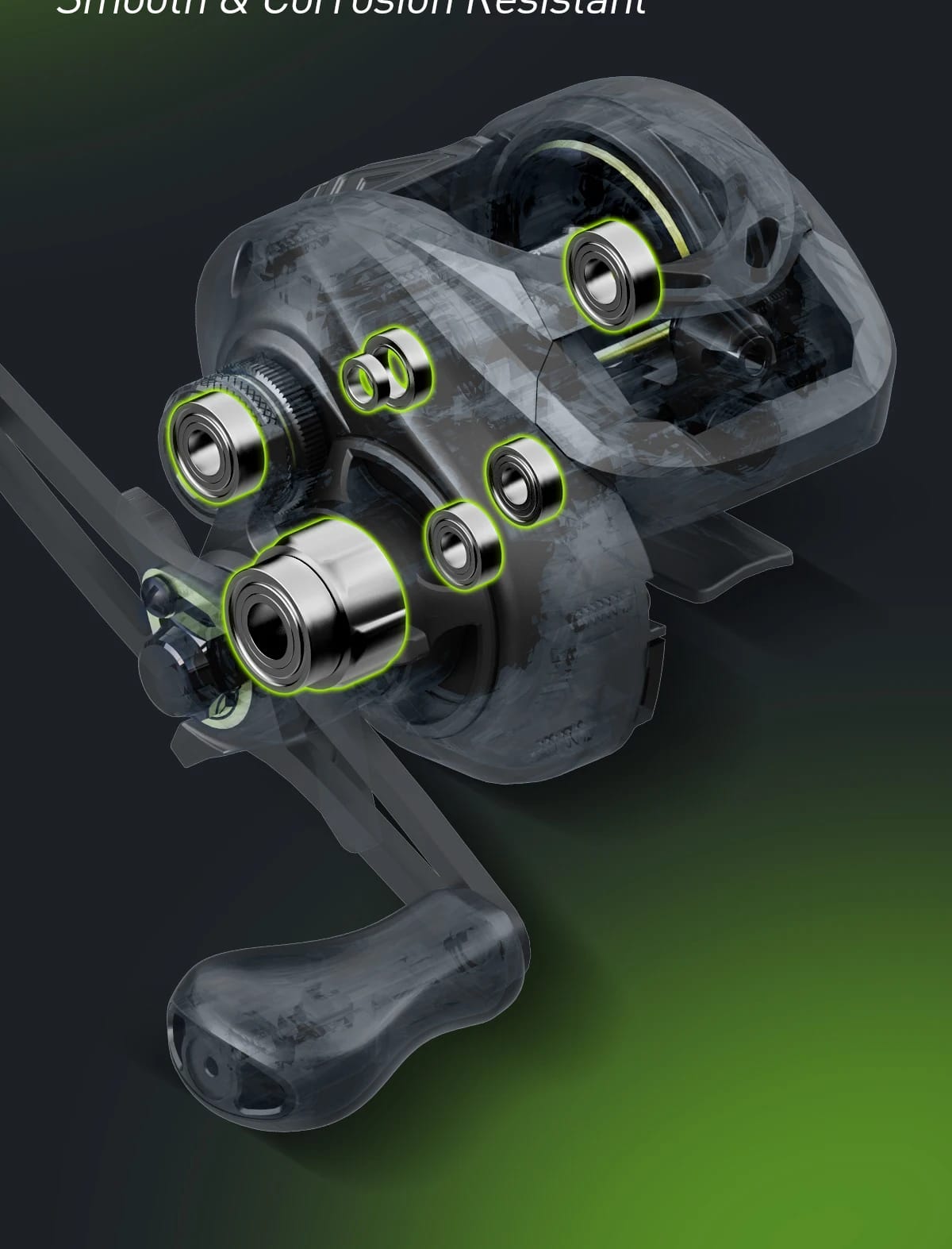 HANDING M1 Fishing Reel 8KG Max Drag Baitcast Reel 6+1 Ball Bearing 7.2:1 Gear Ratio 207G Durable Baitcaster Fishing Reel
