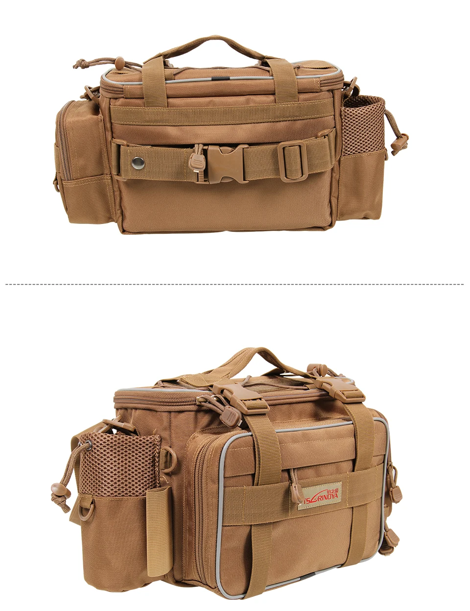 TSURINOYA Multifunction Fishing Bag Y7 19*15*40cm High Capacity  Fishing Tackle Lure Bag Shoulder Bag Canvas Waist Bag