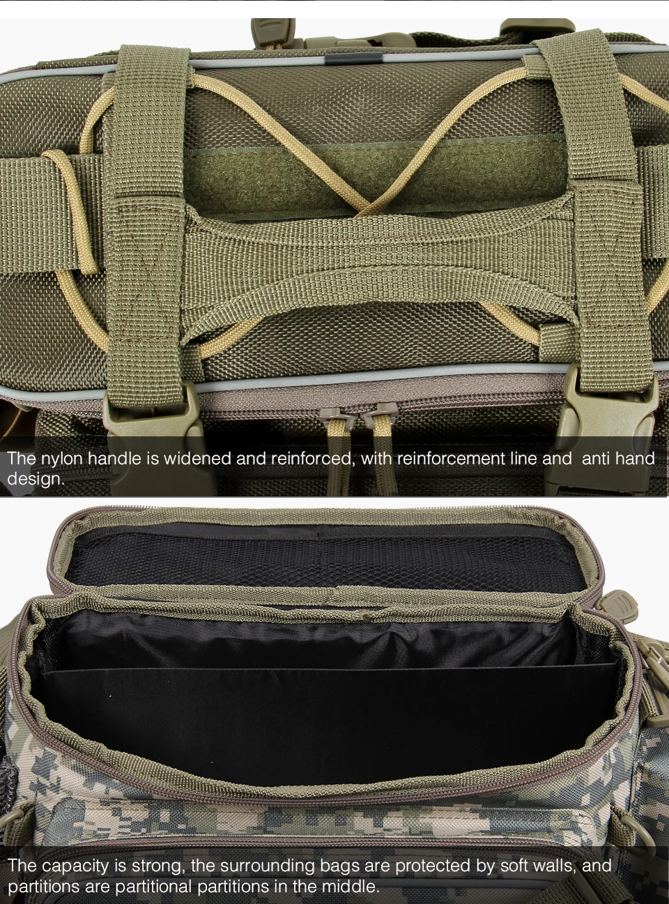 TSURINOYA Multifunction Fishing Bag Y7 19*15*40cm High Capacity  Fishing Tackle Lure Bag Shoulder Bag Canvas Waist Bag