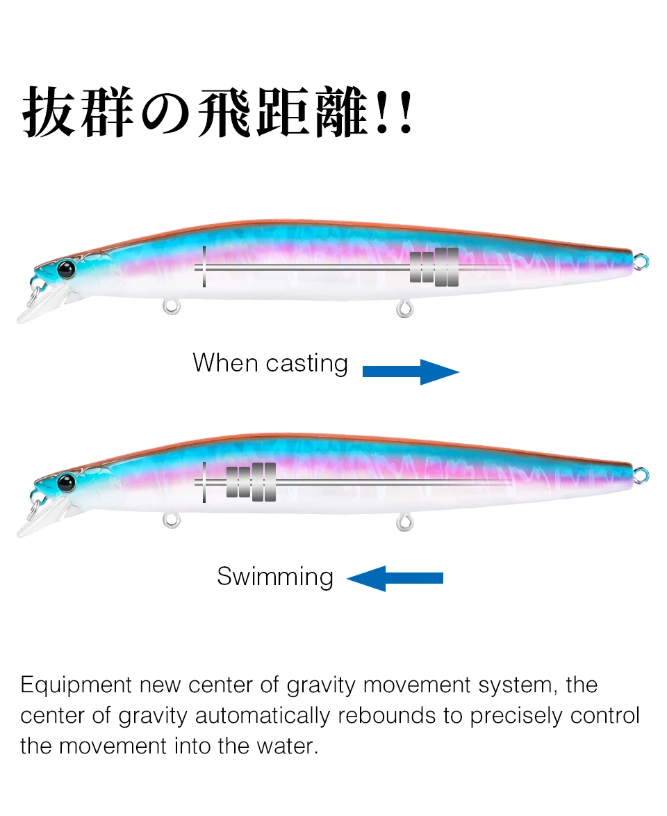 TSURINOYA Stinger 140S Fishing Lure Sinking Minnow DW92 140mm 26g Saltwater Seabass Ultra Long Casting Large Hard Baits Jerkbait TSURINOYA Stinger 140S Fishing Lure Sinking Minnow DW92 140mm 26g Saltwater Seabass Ultra Long Casting Large Hard Baits Jerkbait