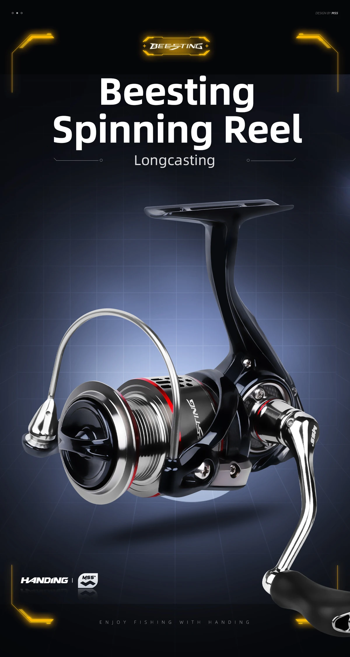 HANDING Beesting BFS Spinning Reel, 5:.2:1 Gear Ratio Ultralight Reels, 9+1 Ball Bearings, 12KG Max Drag for Trout Fishing Reel HANDING Beesting BFS Spinning Reel, 5:.2:1 Gear Ratio Ultralight Reels, 9+1 Ball Bearings, 12KG Max Drag for Trout Fishing Reel
