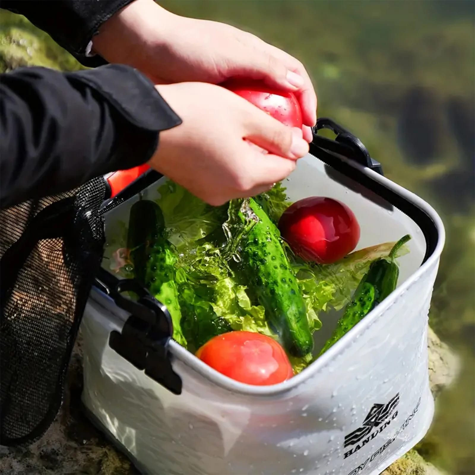 HANDING Foldable Fishing Bucket Multifunction Fishing Bucket Large Capacity Carry Camping Waterproof Outdoor Thickening EVA HANDING Foldable Fishing Bucket Multifunction Fishing Bucket Large Capacity Carry Camping Waterproof Outdoor Thickening EVA