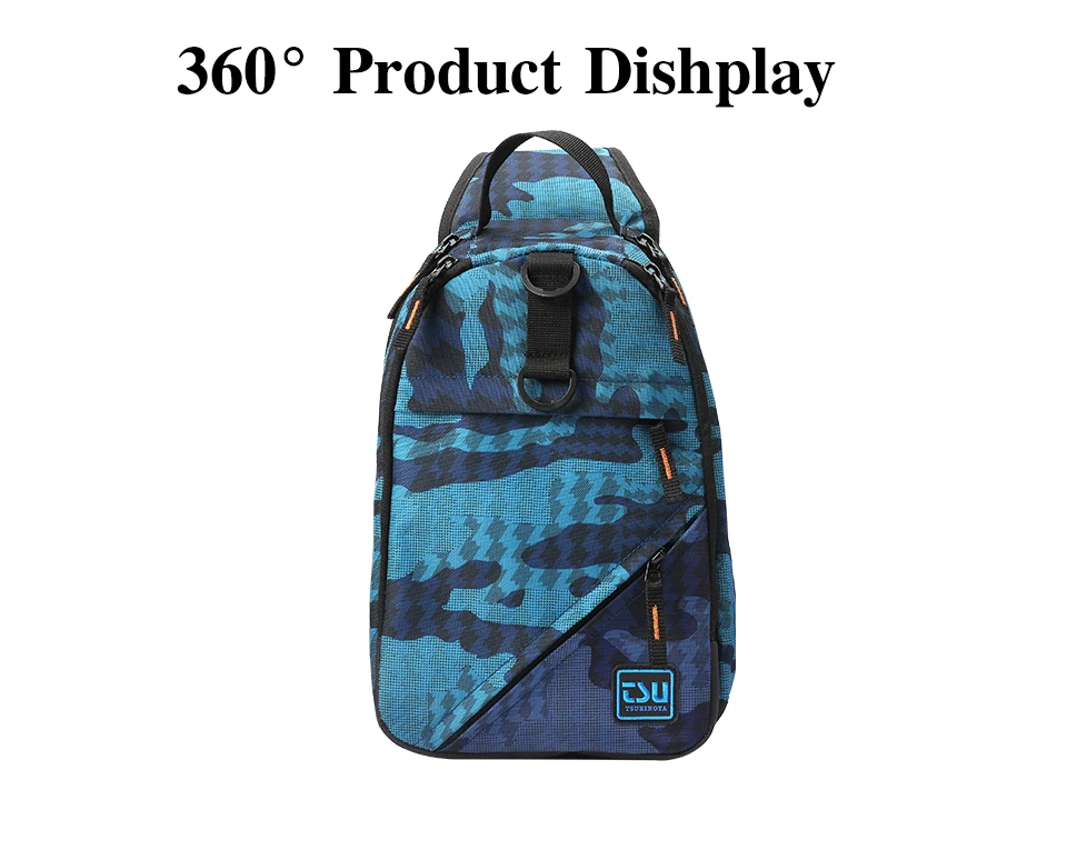 TSURINOYA Fishing Bag E1 32*21*9cm Waterproof Multifunctional Lure Fishing Tackle Pack Large Capacity Bait Box Trave Outdoor Bag