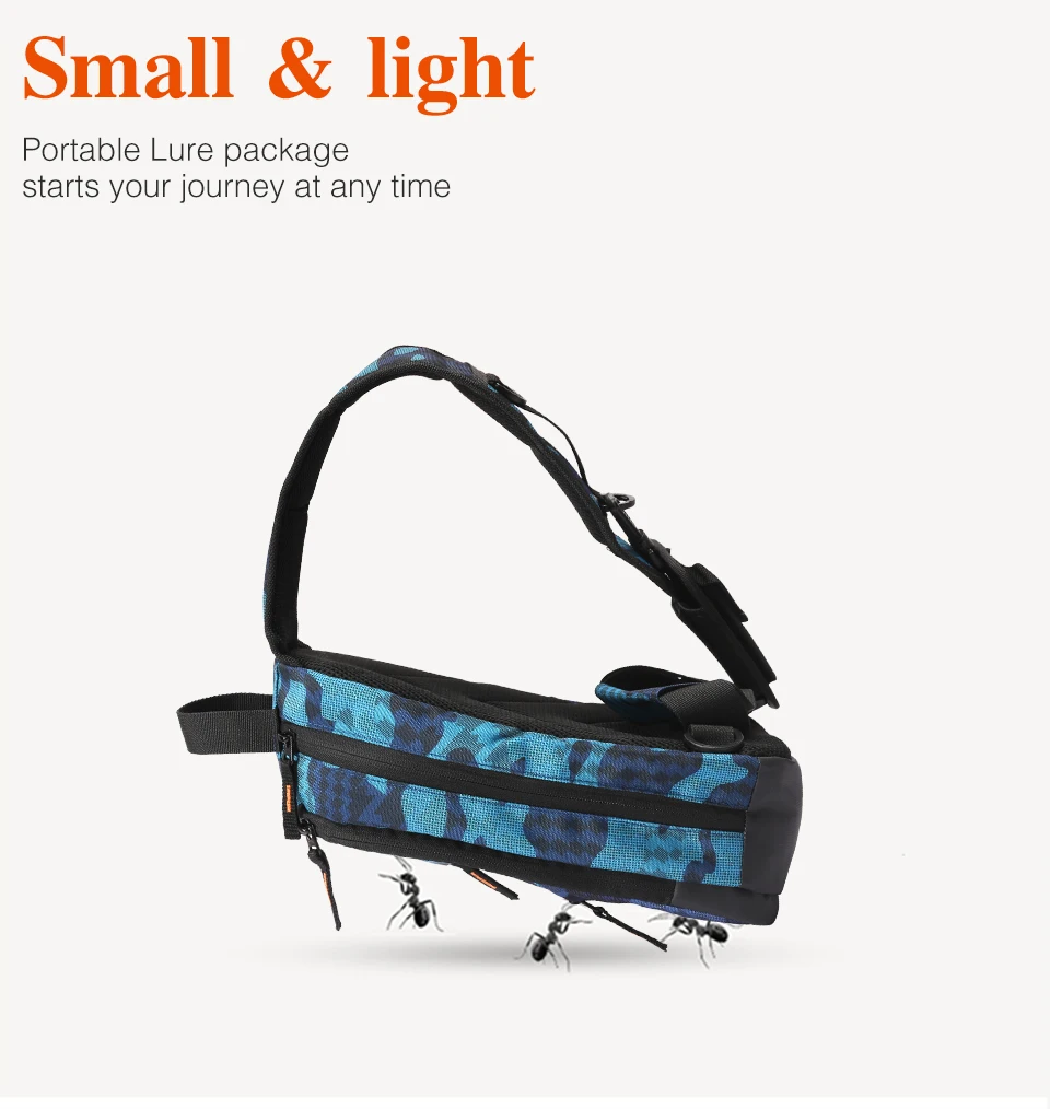 TSURINOYA Fishing Bag E1 32*21*9cm Waterproof Multifunctional Lure Fishing Tackle Pack Large Capacity Bait Box Trave Outdoor Bag
