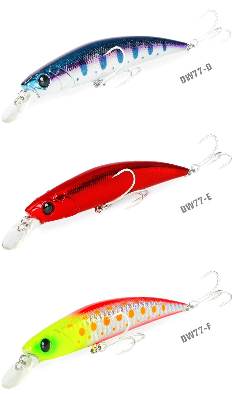 TSURINOYA 110S Long Casting Sinking Minnow Saltwater Fishing Lure DW77 110mm 22g Large Trout Pike River Lake Hard Baits Jerkbait