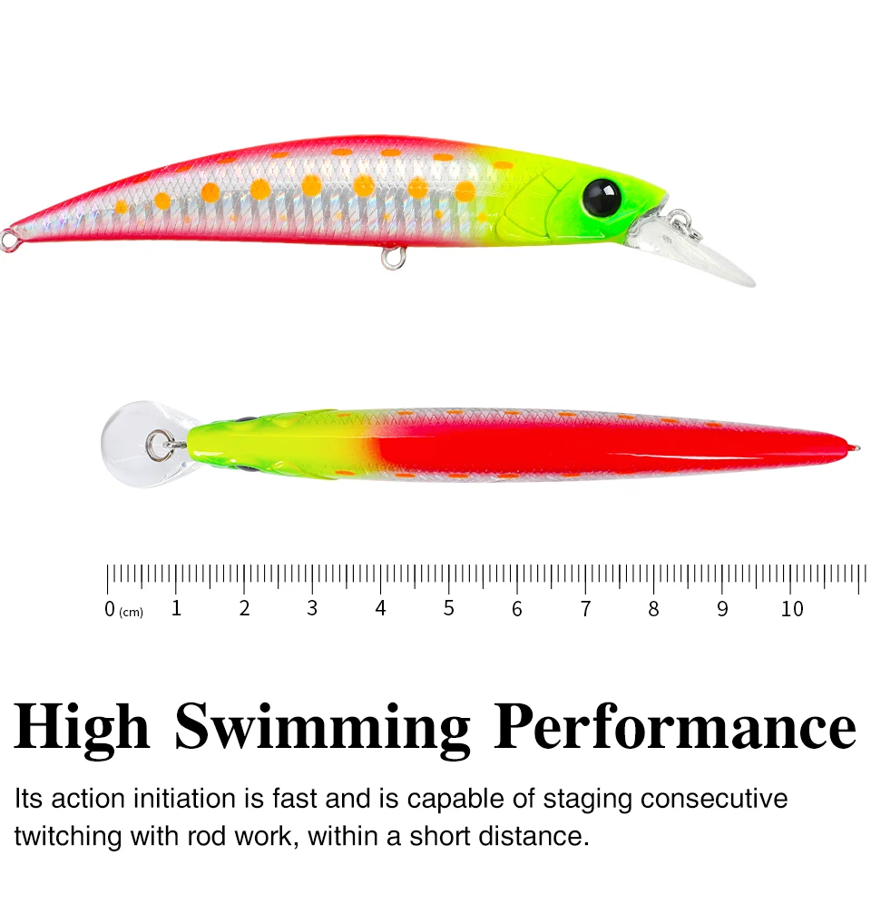 TSURINOYA 110S Long Casting Sinking Minnow Saltwater Fishing Lure DW77 110mm 22g Large Trout Pike River Lake Hard Baits Jerkbait