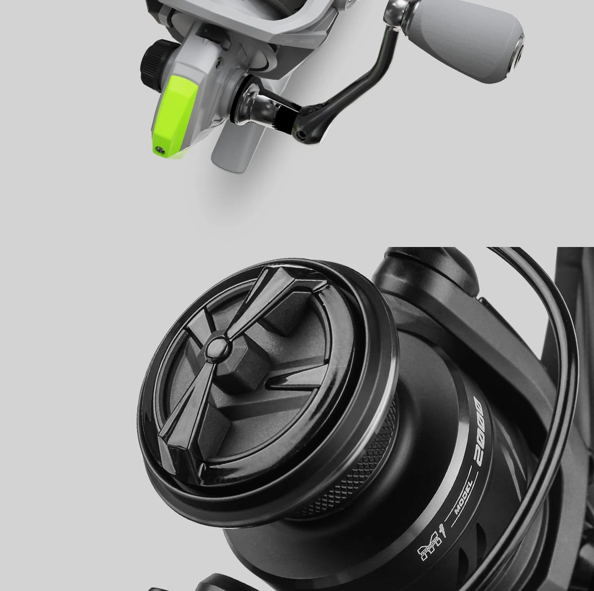 HANDING M1 Spinning Reel 12kg Max Drag Graphite Reel, 9 + 1 Ball Bearings, 5.2:1 Gear Ratio Fishing Reel for Perch Bass and Pike HANDING M1 Spinning Reel 12kg Max Drag Graphite Reel, 9 + 1 Ball Bearings, 5.2:1 Gear Ratio Fishing Reel for Perch Bass and Pike