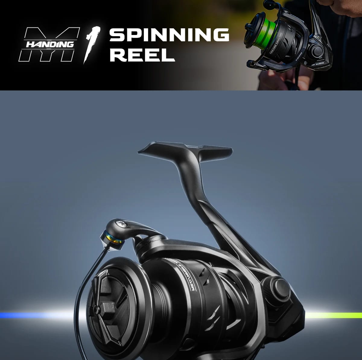HANDING M1 Spinning Reel 12kg Max Drag Graphite Reel, 9 + 1 Ball Bearings, 5.2:1 Gear Ratio Fishing Reel for Perch Bass and Pike HANDING M1 Spinning Reel 12kg Max Drag Graphite Reel, 9 + 1 Ball Bearings, 5.2:1 Gear Ratio Fishing Reel for Perch Bass and Pike
