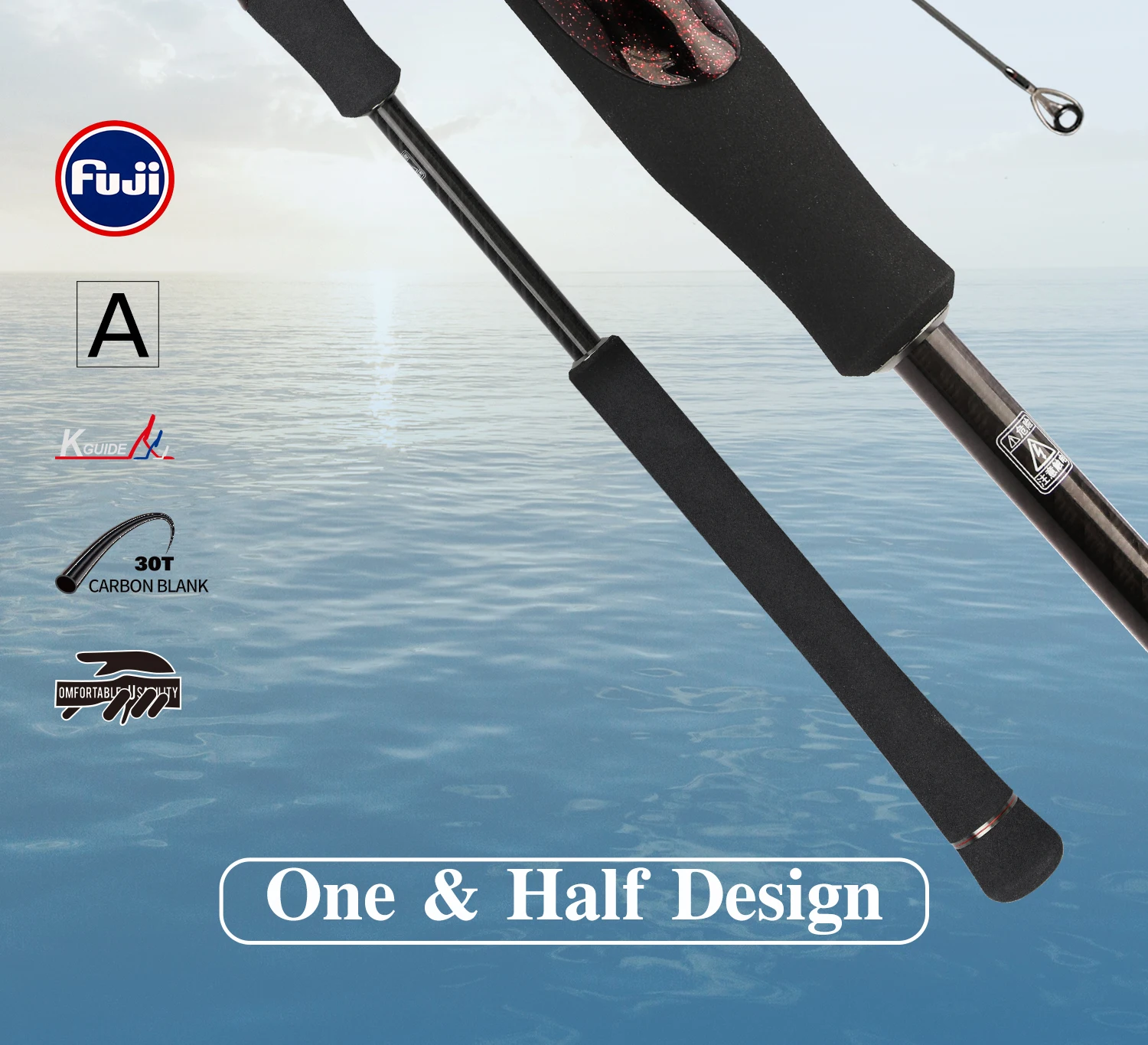 TSURINOYA Light Jigging Spinning Fishing Rod SWORDSMAN 1.9m Full Solid Carbon Blank Rod Max 300g High Strength Boat Slow Jigging