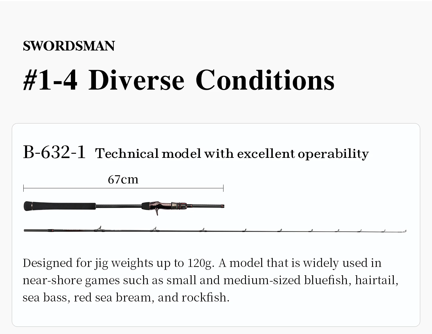 TSURINOYA Light Jigging Spinning Fishing Rod SWORDSMAN 1.9m Full Solid Carbon Blank Rod Max 300g High Strength Boat Slow Jigging