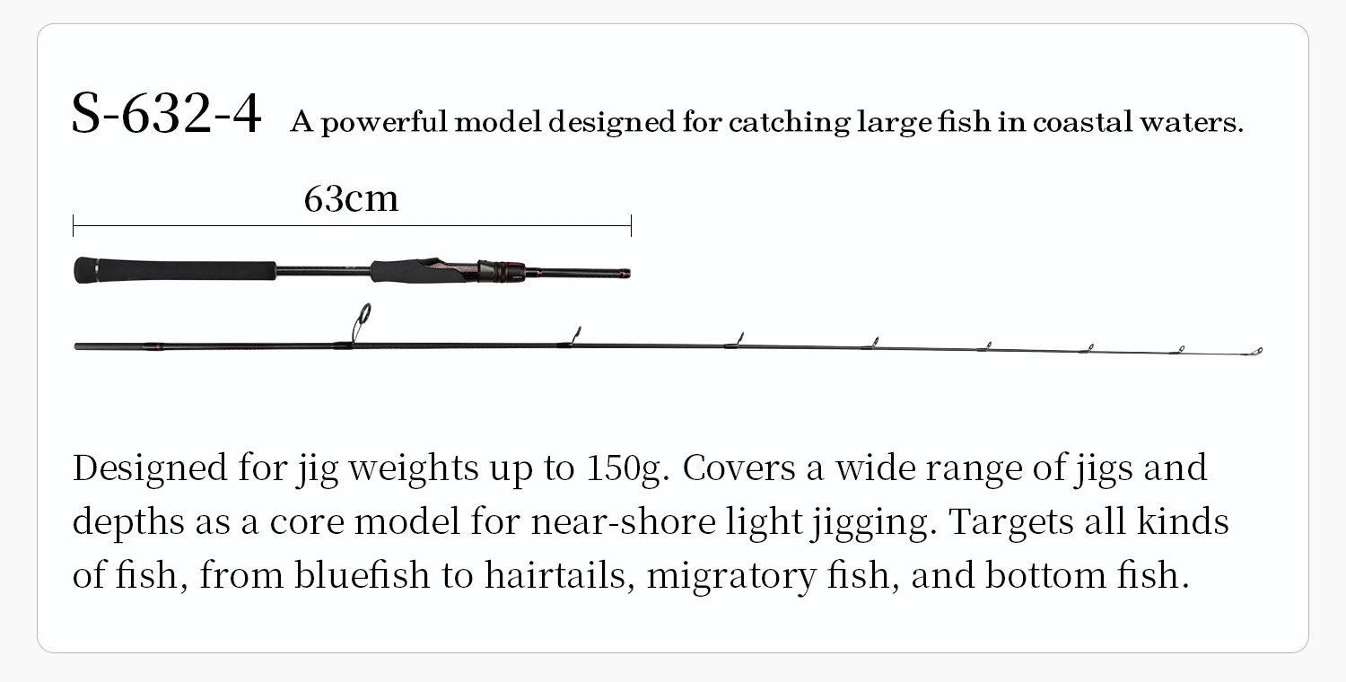 TSURINOYA Light Jigging Spinning Fishing Rod SWORDSMAN 1.9m Full Solid Carbon Blank Rod Max 300g High Strength Boat Slow Jigging