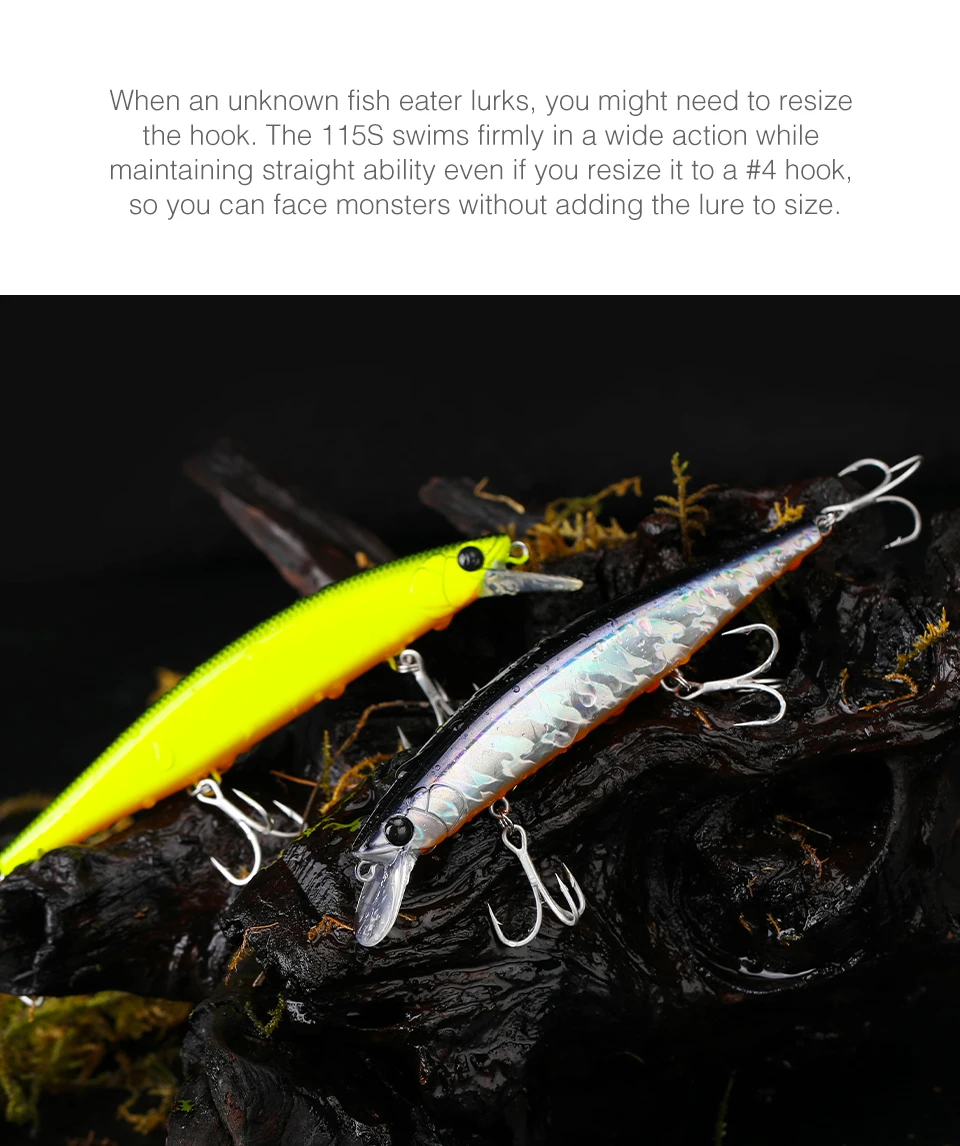 TSURINOYA Sinking Jerkbait Sea Fishing Lure IMP 115S 20g Set 6pcs Long Casting Minnow Seabass Artificial  River Fishing Tackle
