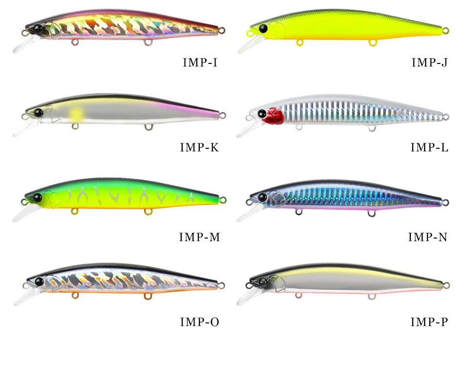 TSURINOYA Sinking Jerkbait Sea Fishing Lure IMP 115S 20g Set 6pcs Long Casting Minnow Seabass Artificial  River Fishing Tackle