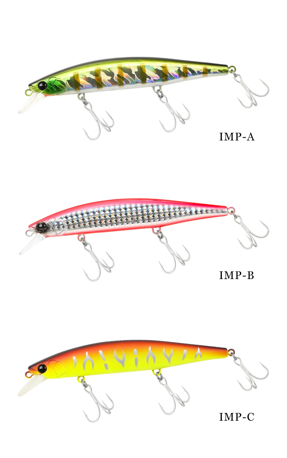 TSURINOYA Sinking Jerkbait Sea Fishing Lure IMP 115S 20g Set 6pcs Long Casting Minnow Seabass Artificial  River Fishing Tackle