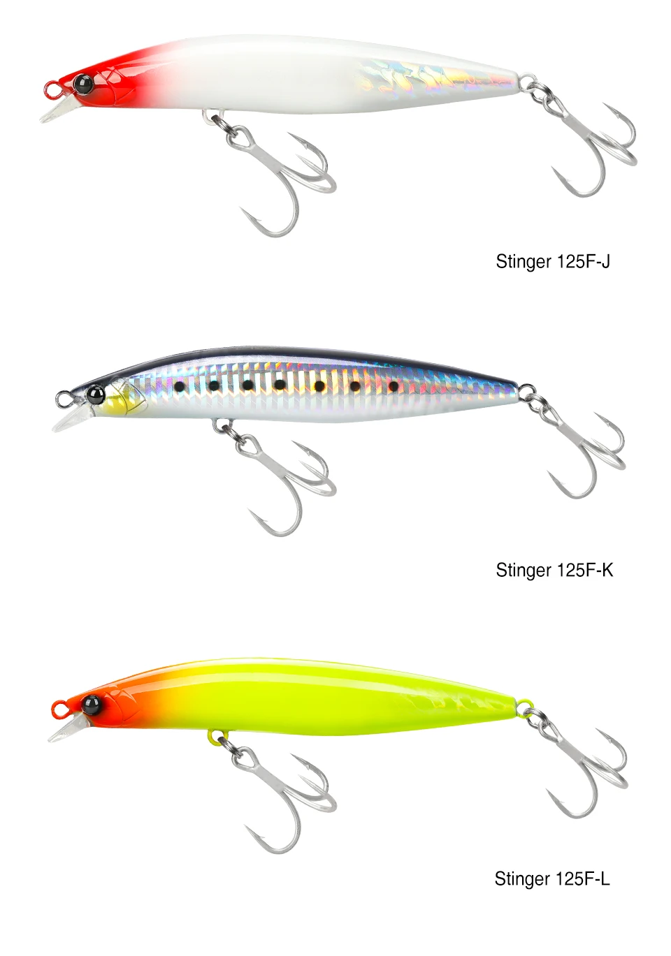 TSURINOYA 125mm 25g Floating Minnow Fishing Lure STINGER 125F Kit 6pcs 67m Long Casting Shore Fishing Large Seabass Blue Fish Lu