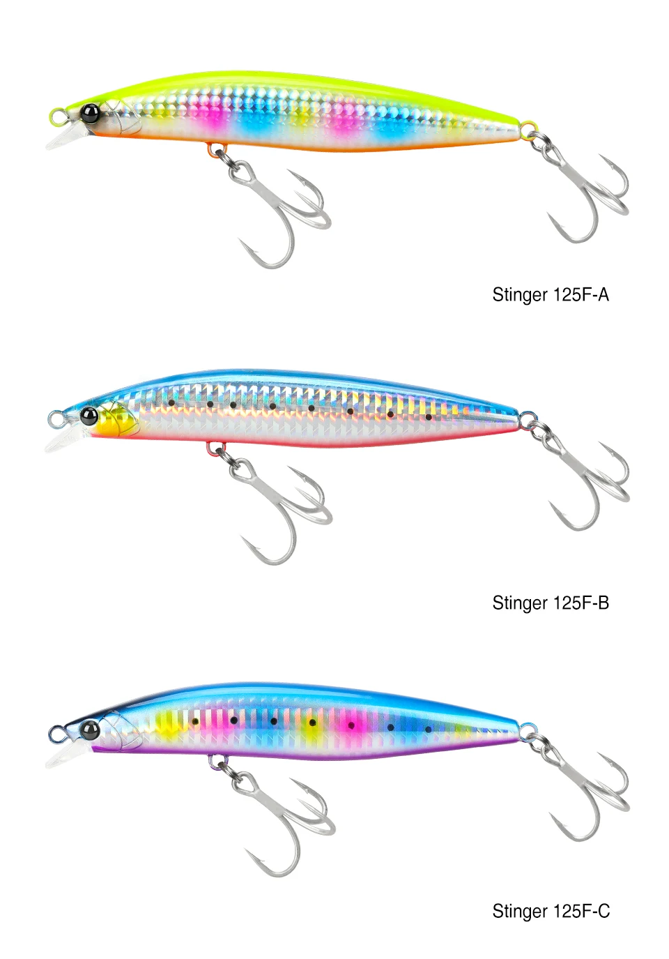 TSURINOYA 125mm 25g Floating Minnow Fishing Lure STINGER 125F Kit 6pcs 67m Long Casting Shore Fishing Large Seabass Blue Fish Lu
