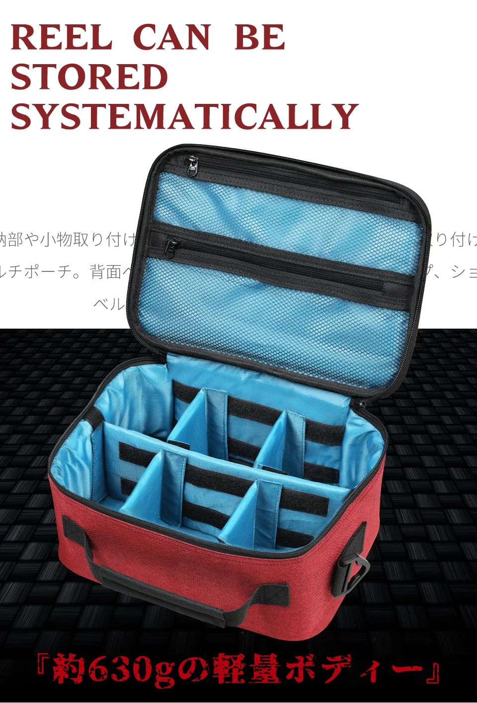 TSURINOYA Multi-Purpose Fishing Reels Bag Large Capacity Removable Partition Waterproof Adjustable Fishing Reel Storage Case