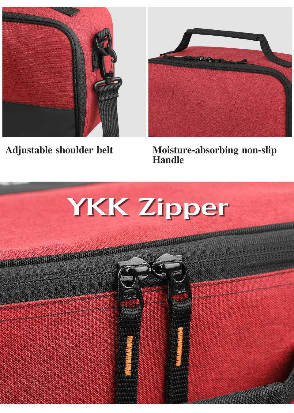 TSURINOYA Multi-Purpose Fishing Reels Bag Large Capacity Removable Partition Waterproof Adjustable Fishing Reel Storage Case