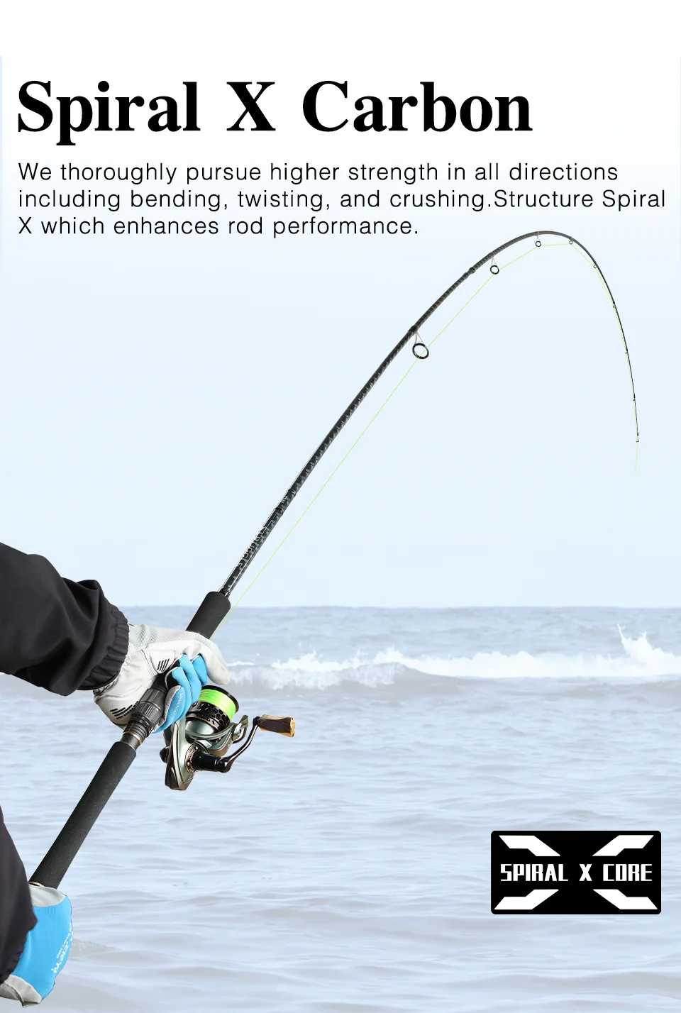 TSURINOYA Long Casting Seabass Rod STRUGGLE MF Action ML M 3.21m 2.92m 2.77m 2.62m 2 Section Spinning Rod Shore Fishing Rod
